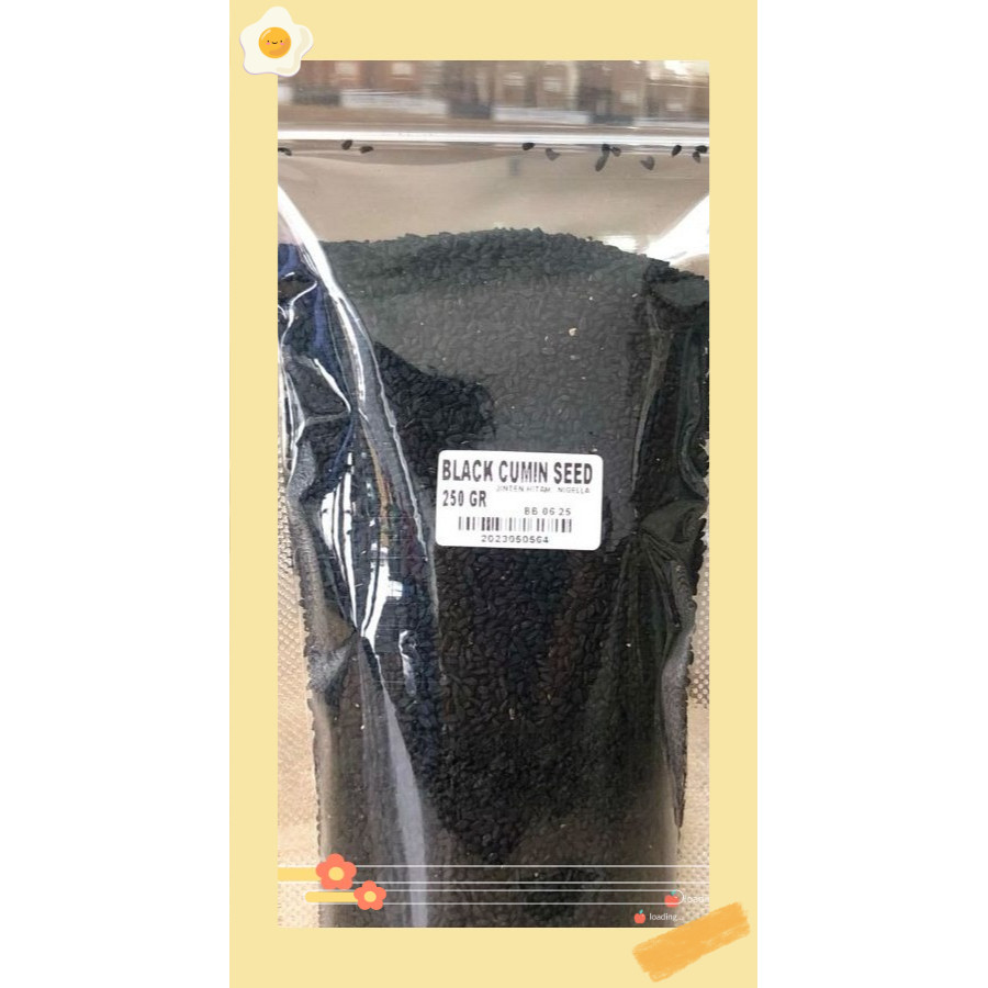 

Jinten Hitam 250 gr / Black Cumin Seed 250 gr / Nigella Seed / Black Jeera / Jintan Hitam