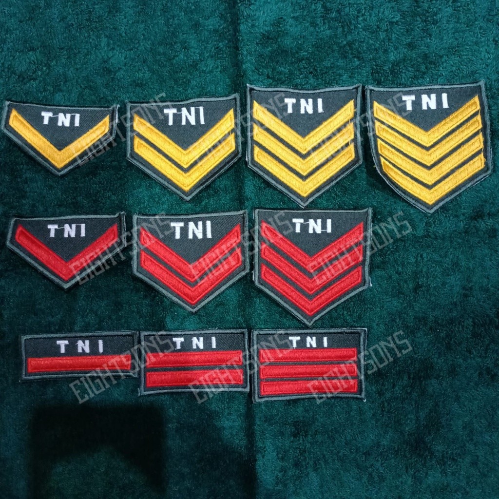 BIG SALE Pangkat PDH TNI AD Tentara Prada Pratu Praka Kopda Koptu Kopka Serda Sertu Serka Serma