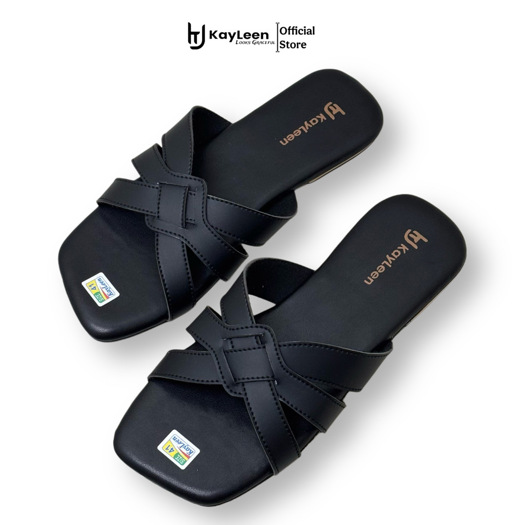 KAYLEEN Big Size 37-44 Sandal Teplek Slip On Wanita