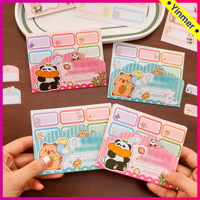 

COD✨Stiker Nama Kapibara Lucu Stiker Nama Gelas Air Anak-anak Kartun Stiker Panda Pelajar-Yinmer