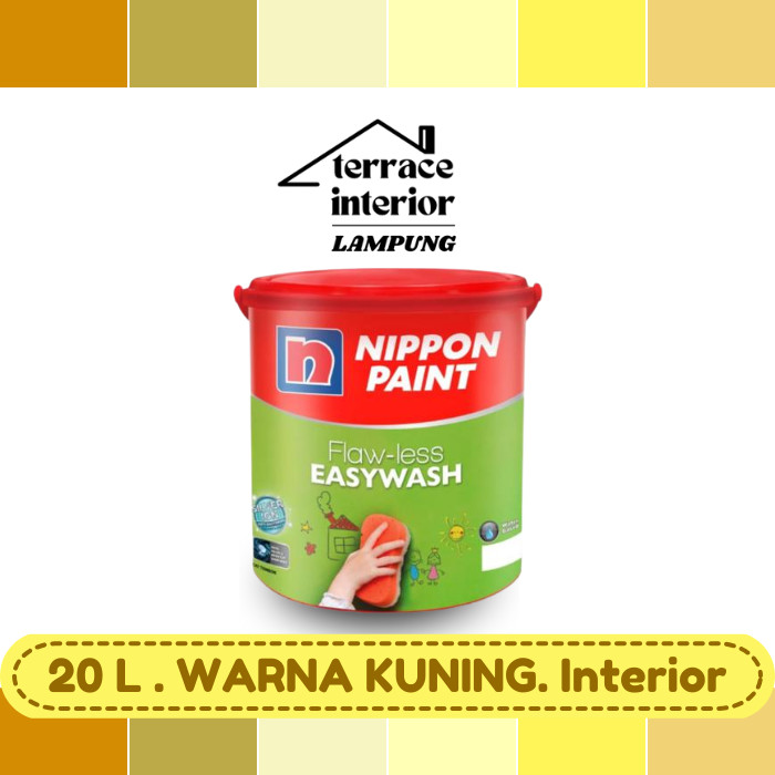 Cat Tembok Nippon Paint Flawless Easywash Interior Warna Kuning 20 Liter