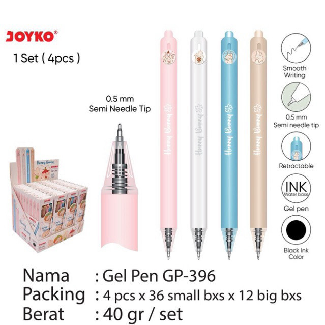 

KBA Pulpen Gel / Pena Jel Hunny Bunny / Gel Pen Gp-396 Joyko