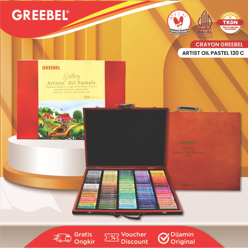 

GREEBEL Crayon Krayon Artist Oil Pastel 120 Warna