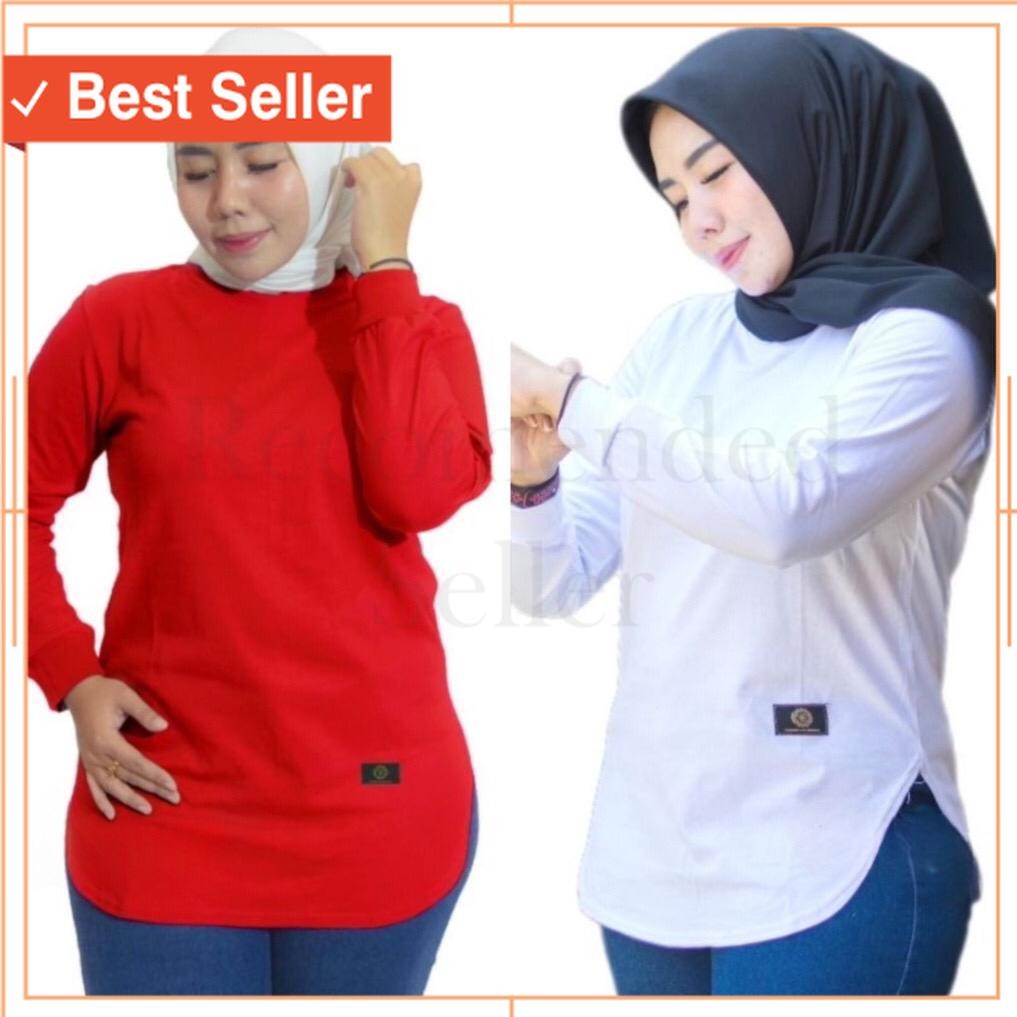 Baju Jalan Sehat Senam 17an  Agustusan / ( MERAH - PUTIH ) Atasan Wanita 17 Agustus Kaos Polos Wanit