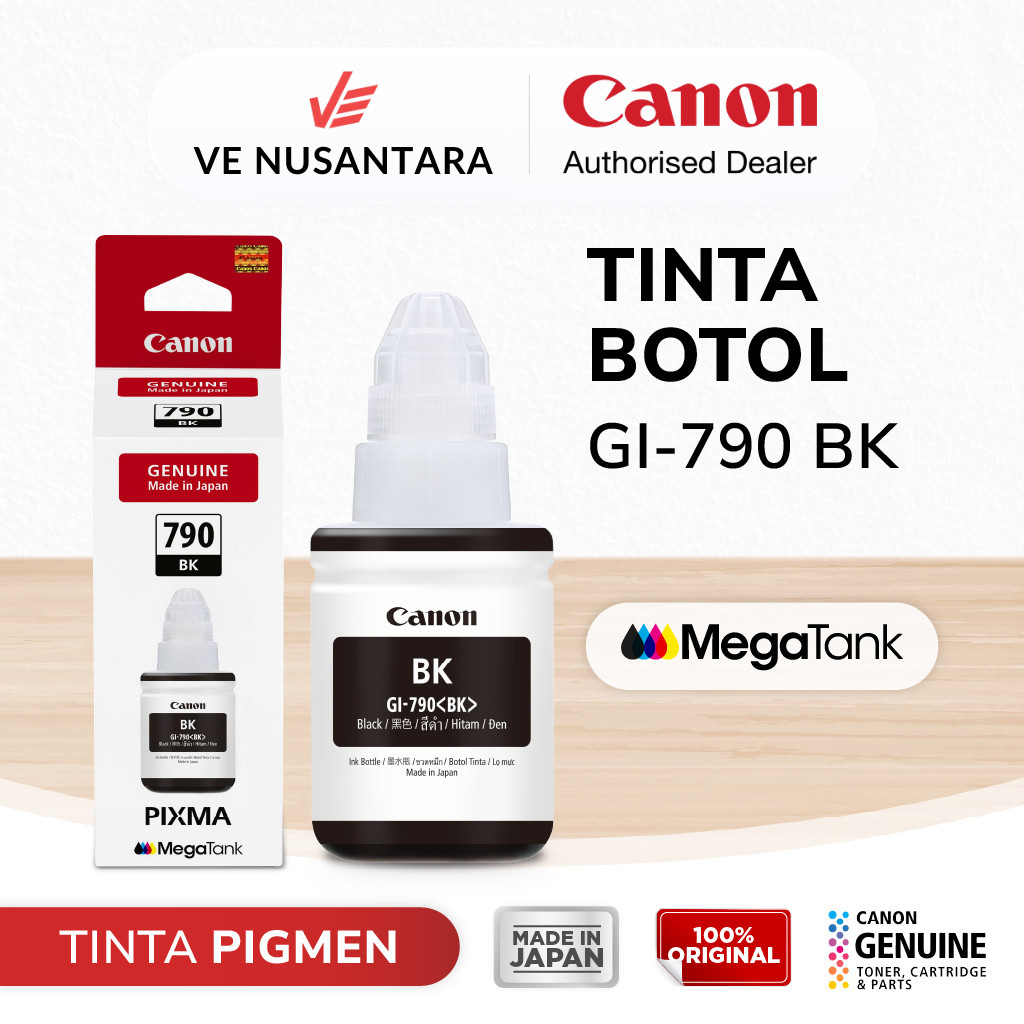 Tinta Original Canon 790 Black - Tinta Canon G1010 G2010 G3010 G4010 - Tinta Printer Canon MegaTank