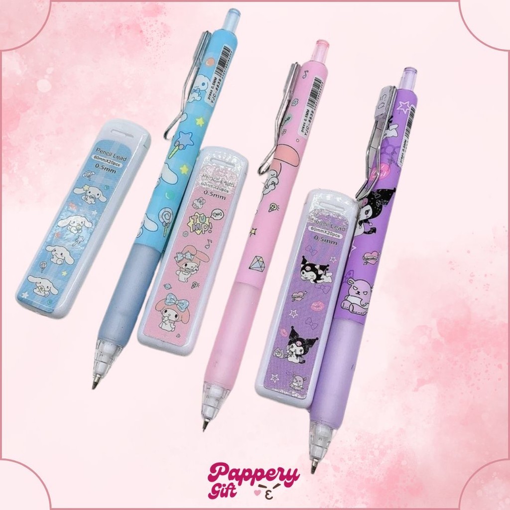 

Pensil mekanik 0.5 LABUBU Kartun / Mechanical pencil cute PLUS REFILL Premium - SE0458