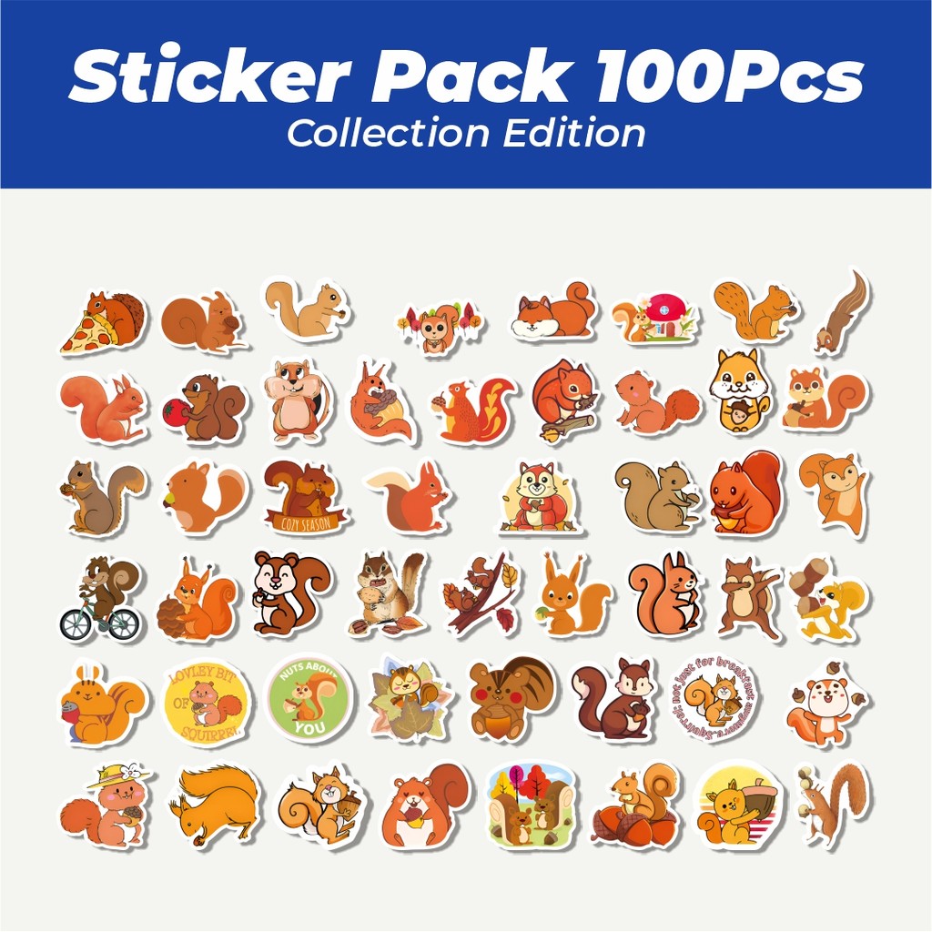 

Hot Stiker Hewan Squirel [Tupai] Lucu Anti Air Stikers Berperekat Waterproof Sticker Decal Buat Motor Helm Buku Journal Koper Casing HP Laptop Botol Minum