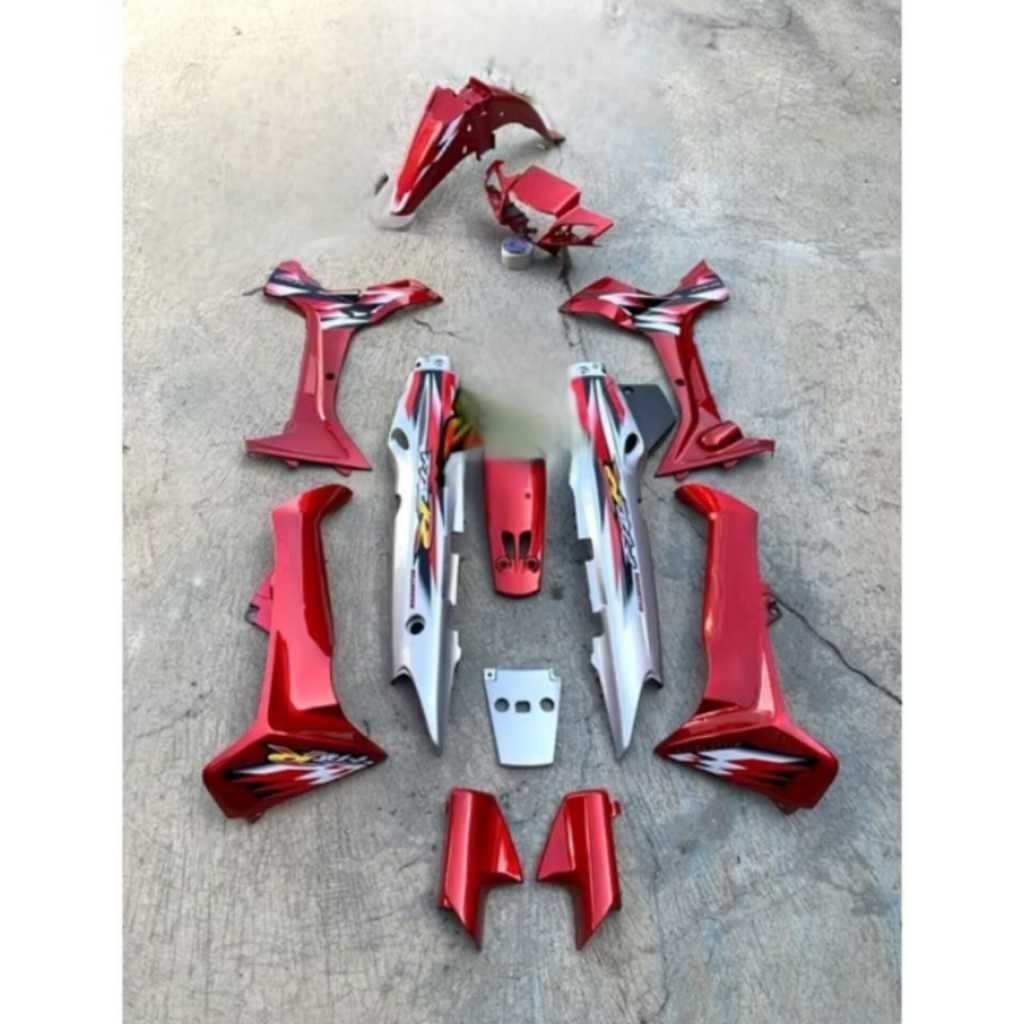 COVER BODY FULL SET HALUS YAMAHA F1ZR FIZR FIZ R MILLENIUM MERAH SILVER KUALITAS ORISINIL