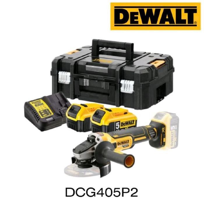 Dewalt DCG405 Gerinda Tangan Baterai Cordless Brushless DCG 405 Li ion