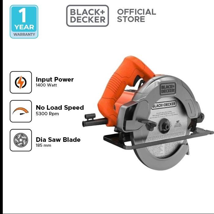 Black Decker Mesin Gergaji 184 mm 1400 Watt 36T Blade CS1004 CS 1004