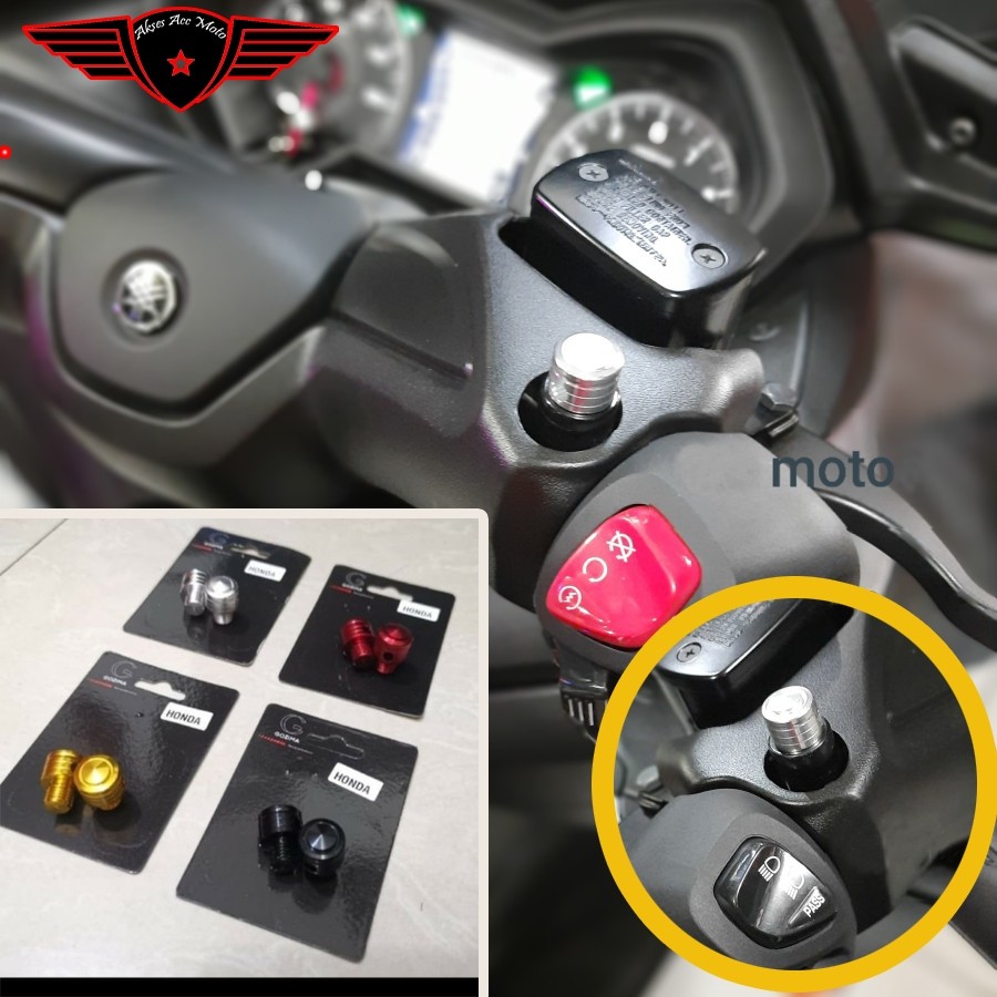 Monel baut variasi tutup spion motor honda vario pcx aerox yamaha