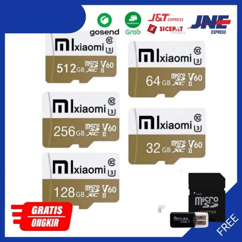 Kartu memori  MicroSD Card 128 256 512 GB 1TB 100mb/s