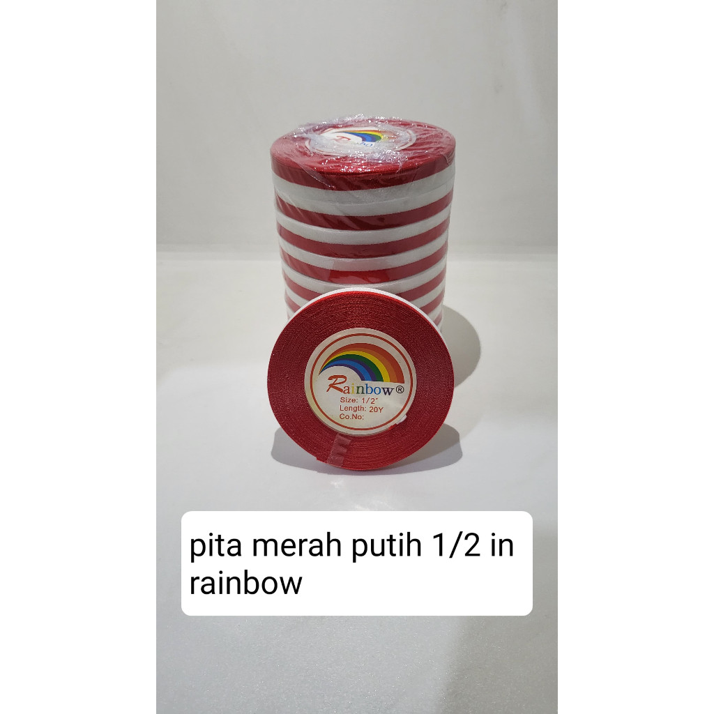 

(khusus kemerdekaan) ( 1 SLOP) isi 10 Roll Pita Kain Merah Putih 1.5 cm 1,5 cm 1/2 inch Pita Bendera Pita Merah Putih