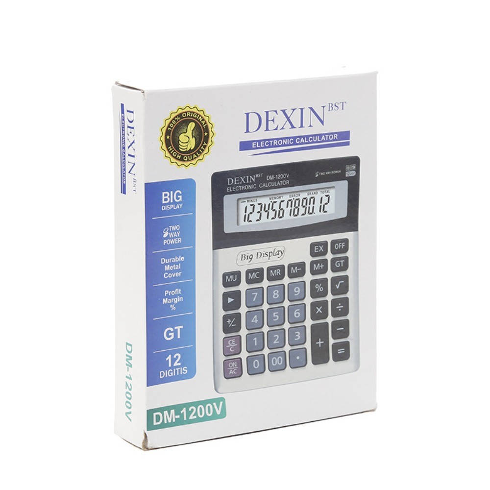 

12 Digit Electronic Calculator Solar&Battery Big Display Desktop Calculator Multifunctional Math Accounting Calculator