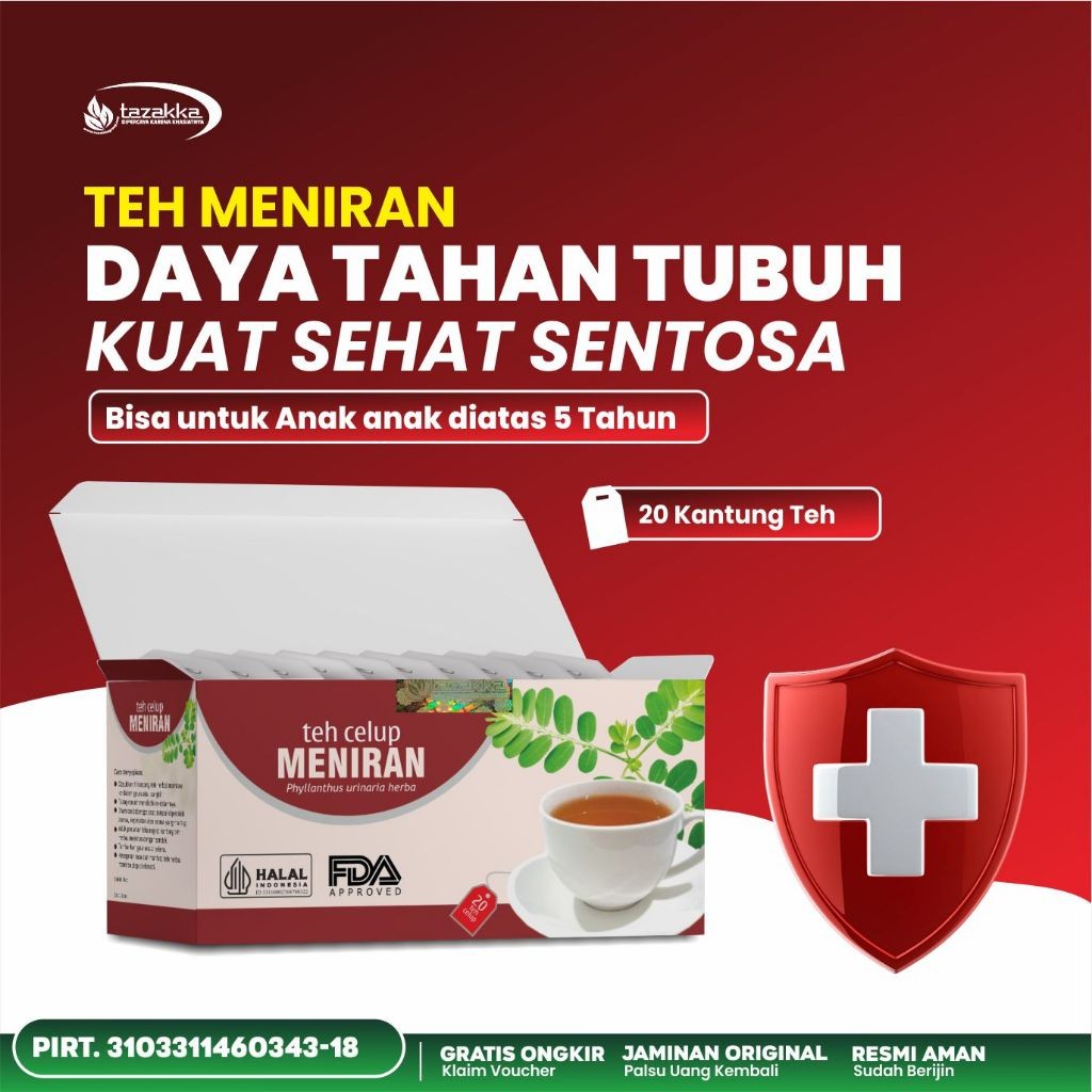 

Minuman Sehat Imun Booster dan Daya Tahan Tubuh Kuat bisa untuk Hipertensi Teh Meniran dari Tazakka