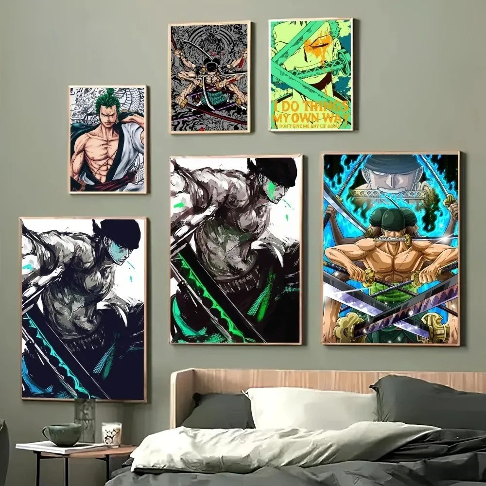 

Japanese Hot Blooded Anime Character Poster Canvas Decoration Painting Home Bedroom Bar Coffee Shop Decoration Wall Art