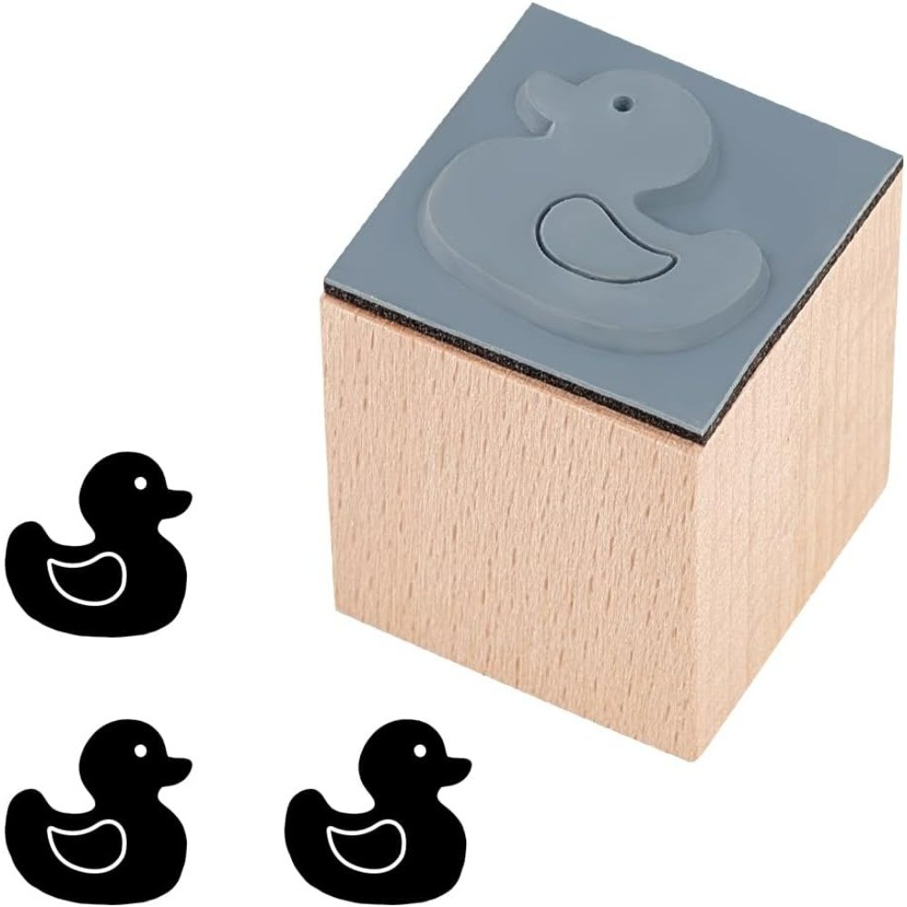 

Duck Wooden Rubber Stamp - 1 Inch Square 32mm Thick Vintage Stamp for Scrapbooking & Card Making