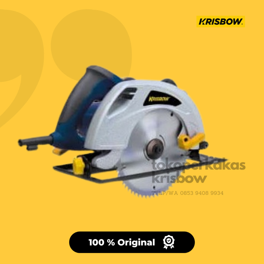 Mesin Gergaji Listrik Circular Saw Mesin Potong Kayu Gergaji 7 Inch 185MM 1300W Krisbow 10130795