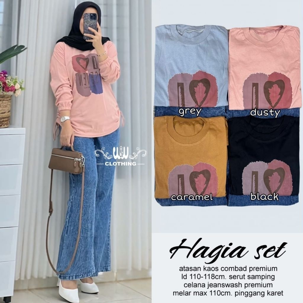 HAGIA SET BY WW | Setelan celanaer elrumi