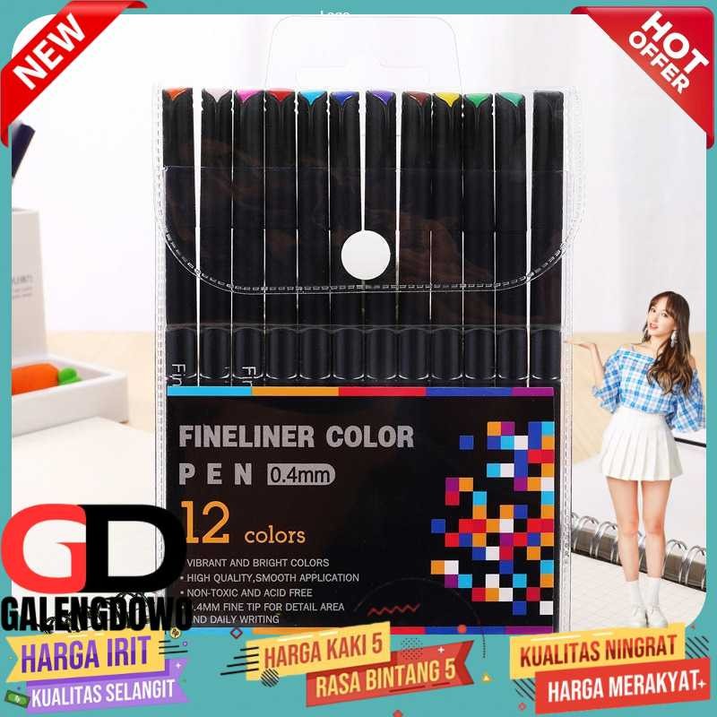 

Tlevino Pena Warna Drawing Pen Fine Point Art Watercolor 0.4mm - TV4