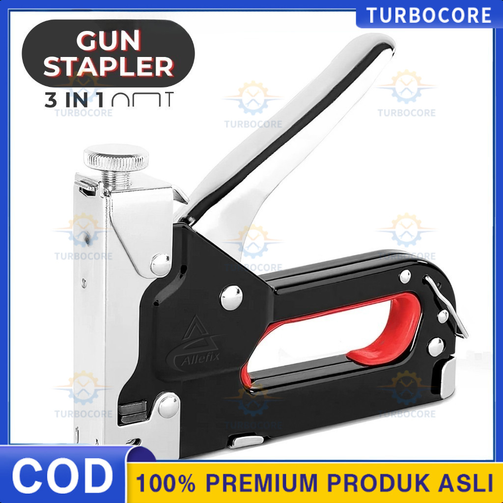 

4in1 Staples Stapler Staple Gun Paku 3 In 1 Pistol Kuku DIY Konstruksi Furnitur Konstruksi Pelapis Pelapis Pintu Tipe U Gratis 600 / T -Tipe Stapler Pistol Pertukangan Rumah Alat Alat Stapler Pertukangan