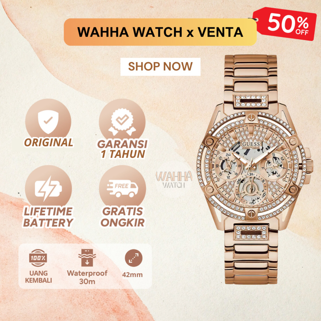 Jam Tangan Analog Guess Wanita Guess GW0464L3 - Guess Ladies Watch Iridescent QUEEN [BERGARANSI]