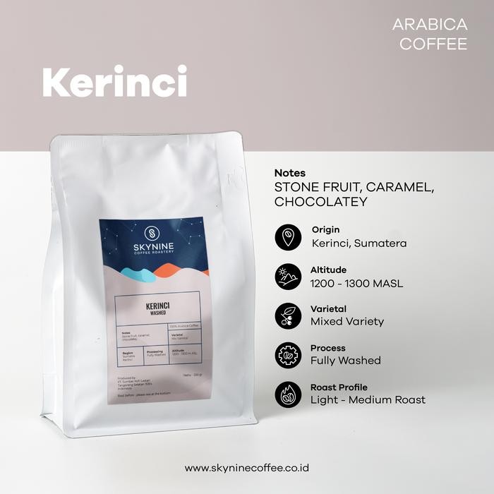 

KOPI ARABIKA - KERINCI - ROASTED BEAN 250 GRAM - GILING HALUS, 250gr
