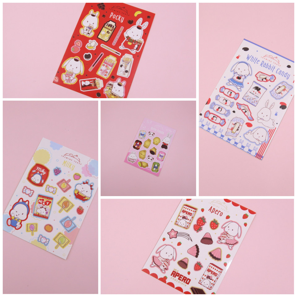 

JT Sweet Nostalgia Stickers - Milky Apero White Rabbit Pocky Hello Panda