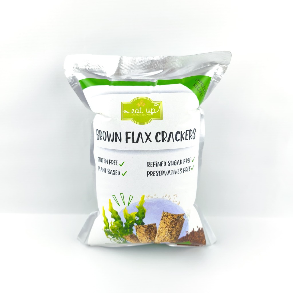 

Eat Up Brown Flax Crackers Seaweed 120Gr