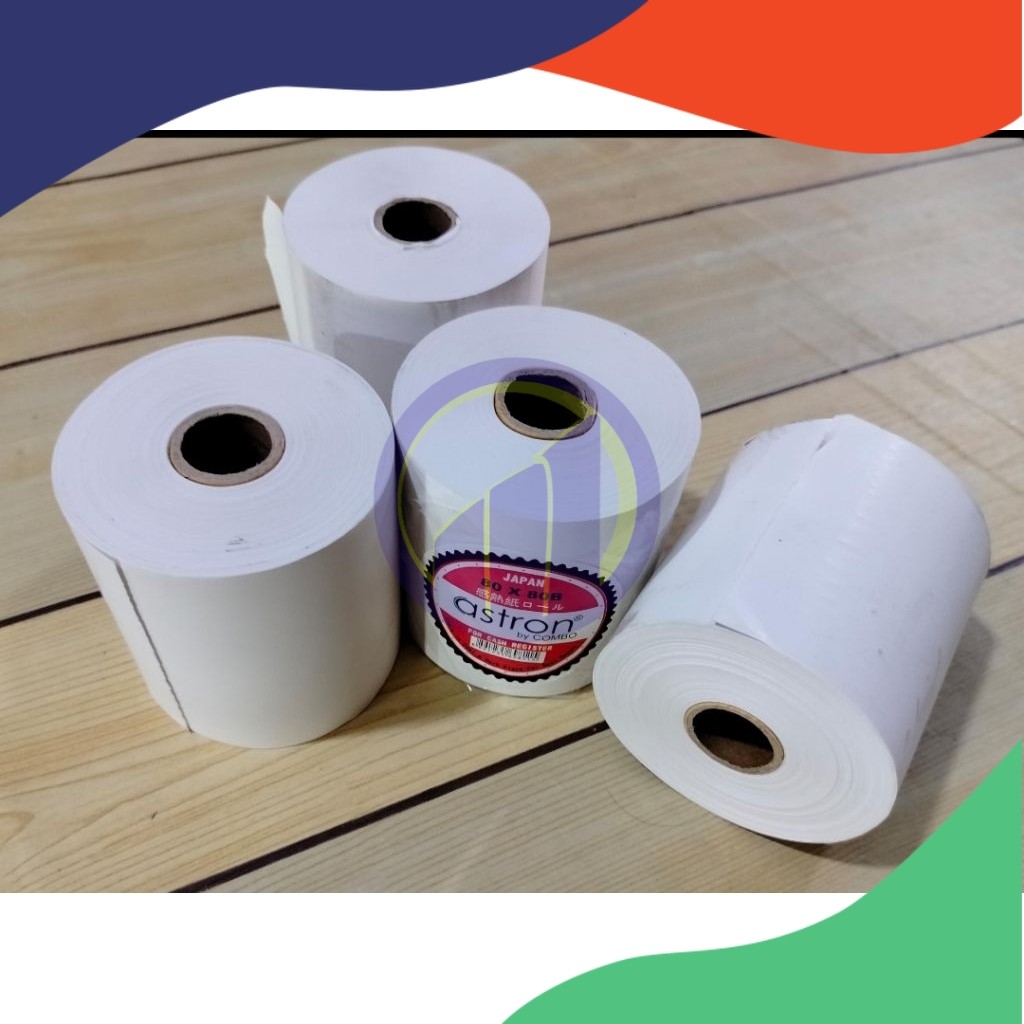 

(PCS) KERTAS THERMAL ROLL / KERTAS STRUK KASIR UKURAN 80X80 (MIN. ORDER 5 PCS)