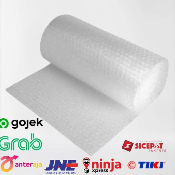 

plastik bubble wrap 10 meter x lebar 33cm - Bening