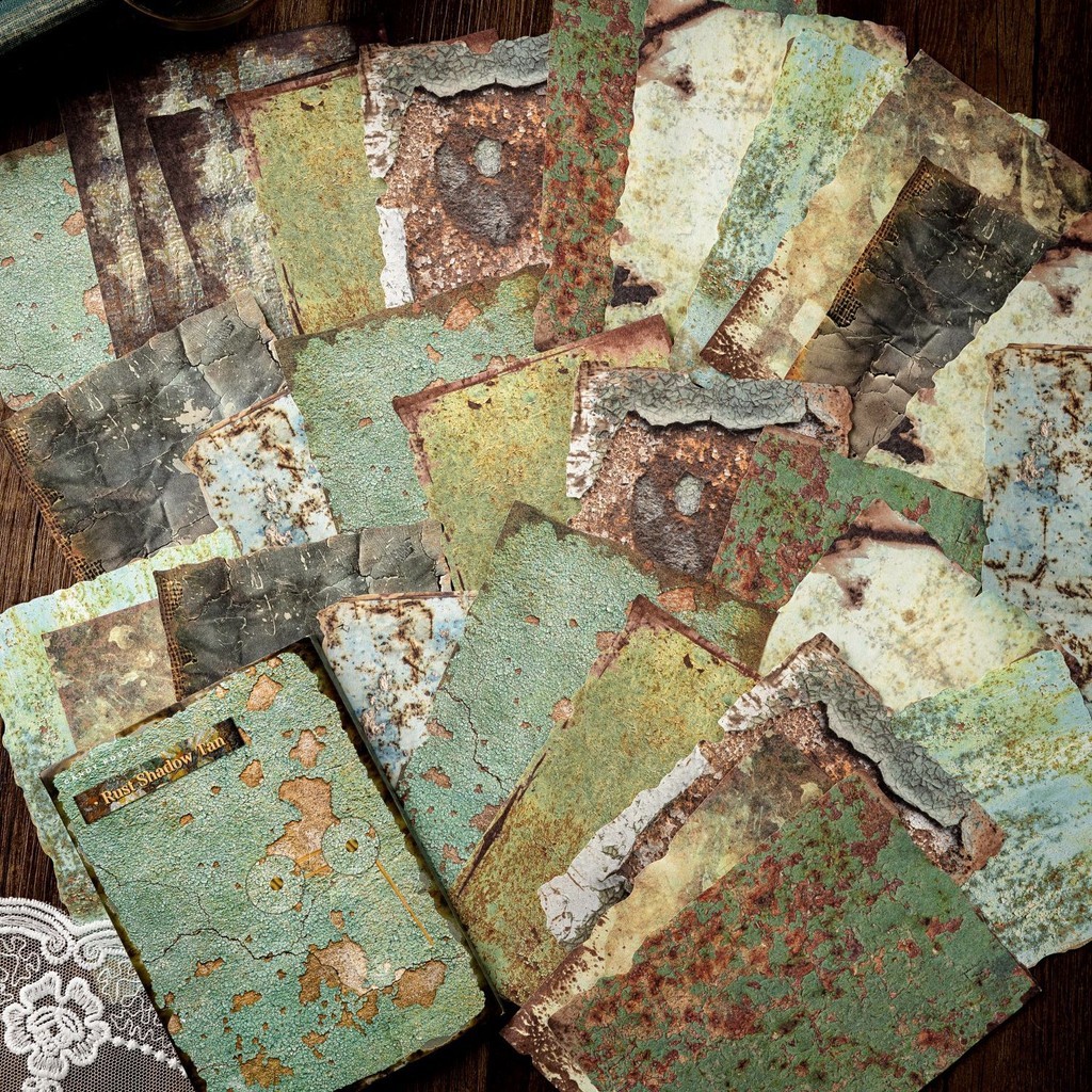 

Journamm 30 Sheets Vintage Scrapbook Paper Writing Paper Decorative DIY Scrapbooking Material Craft Collage Paper