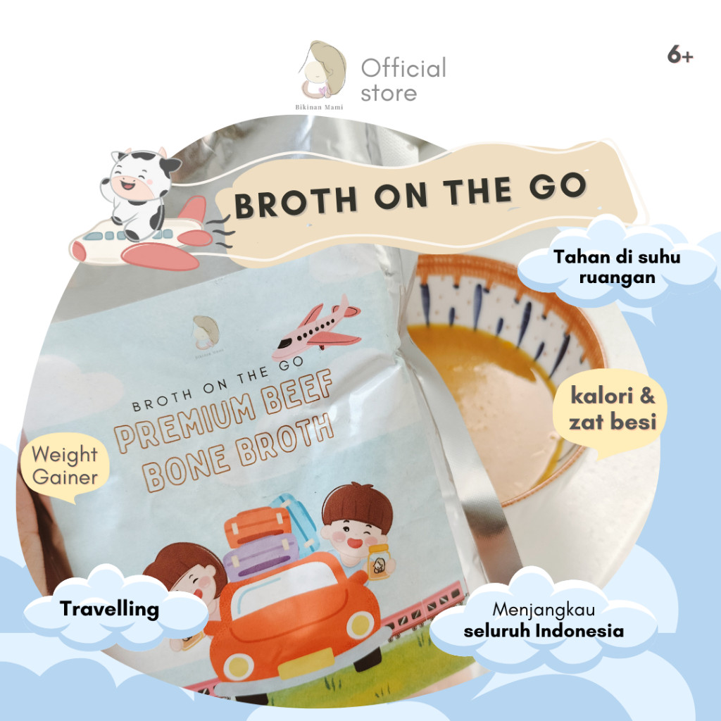 

Bikinan Mami Premium Beef Bone Broth ON THE GO - Kaldu Sapi Cair - Weight Gainer - Kaya Zat Besi - MPASI (Pengiriman Se-Indonesia & Travelling Friendly)