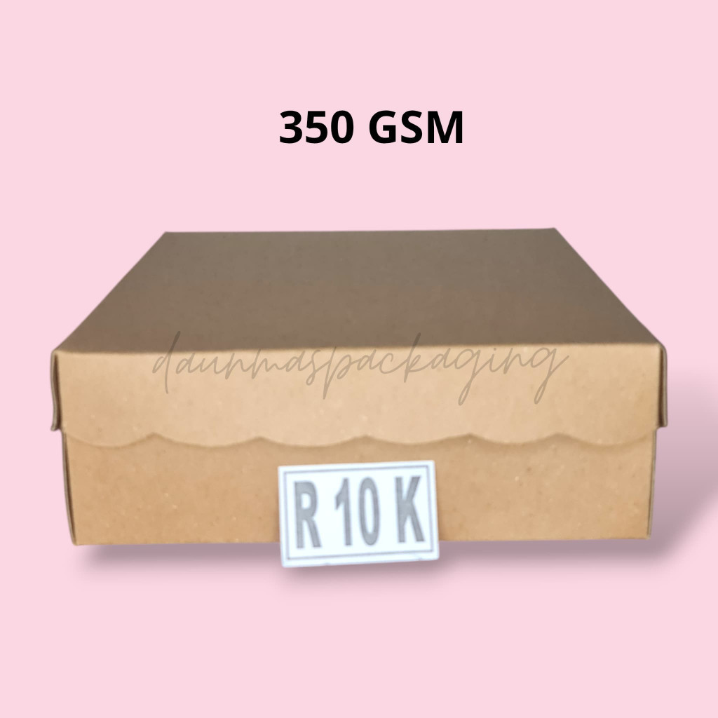 

Dus Nasi Kotak Coklat Box Catering R10K 310GSM Ukuran 20X20[HARGA 100LEMBAR] Isi 100 pcs
