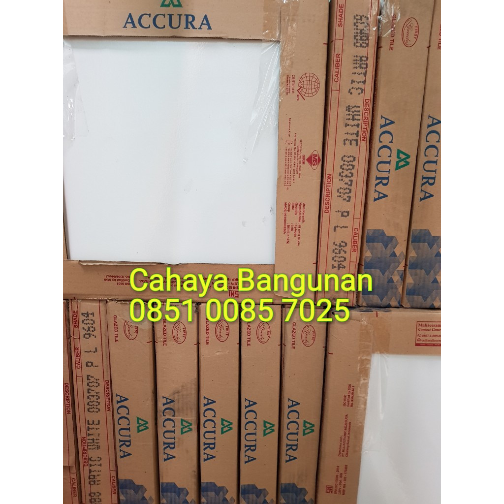 KERAMIK Mulia Accura Putih Kw1 40 x 40 40x40 - Ceramic Lantai Dinding Kilap Glossy Gloss