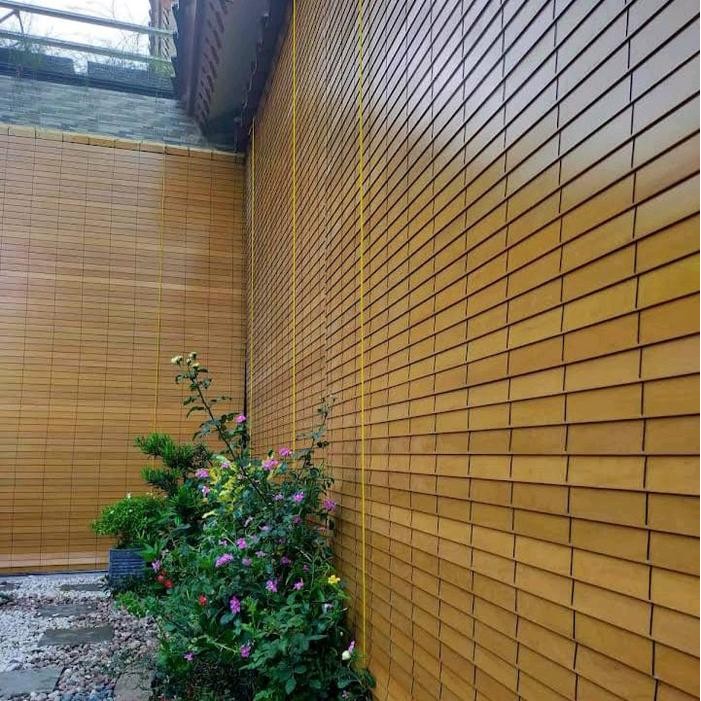 tirai pvc bambu sawit outdoor indoor Tahan air - natural, 1,5x2 natural
