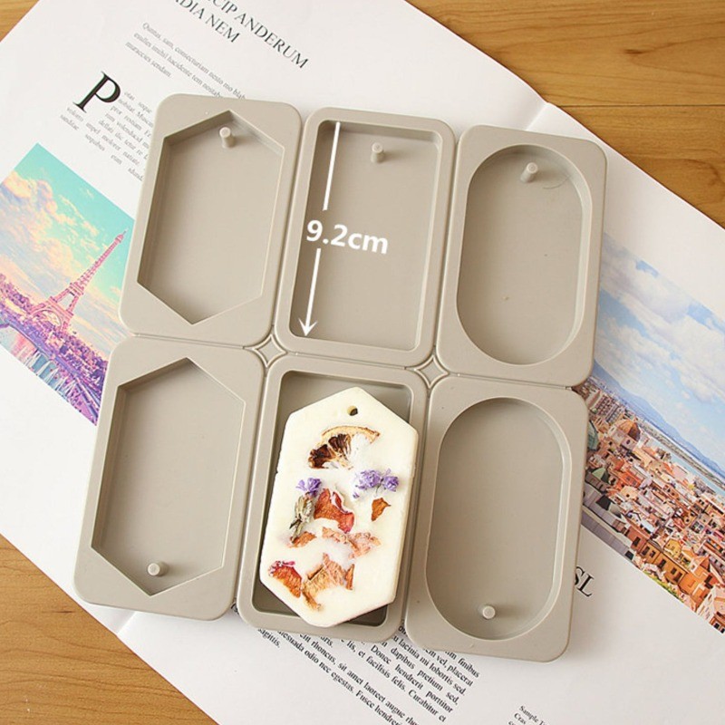 

DIY Soap Mold Silicone Mold Wax Label Gypsum Hanging Solid Bottom Plate Scenter wax Silicone Mold Handmade Hexagonal Epoxy Soap