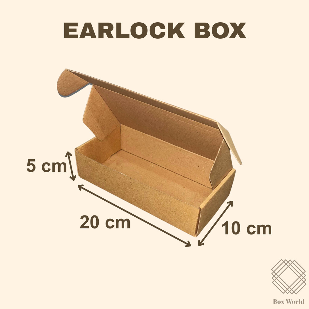 

KARDUS DIECUT EARLOCK COKLAT POLOS dan BARU (20x10x5cm) - TERMURAH