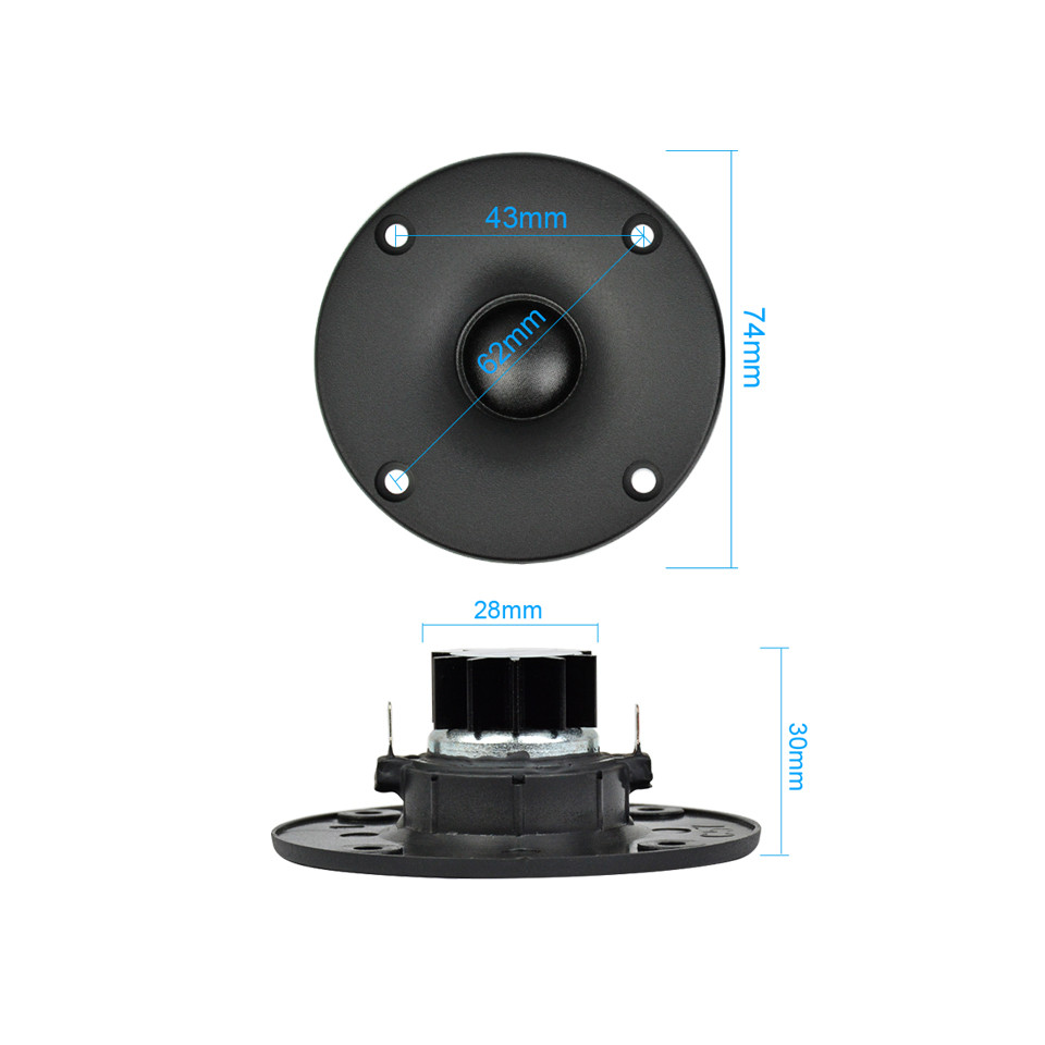 AIYIMA 2PCS 3 inch 4/6/8 Ohm 15W Dome Silk Film Tweeters Audio Loudspeakers Neodymium Hifi Treble Po