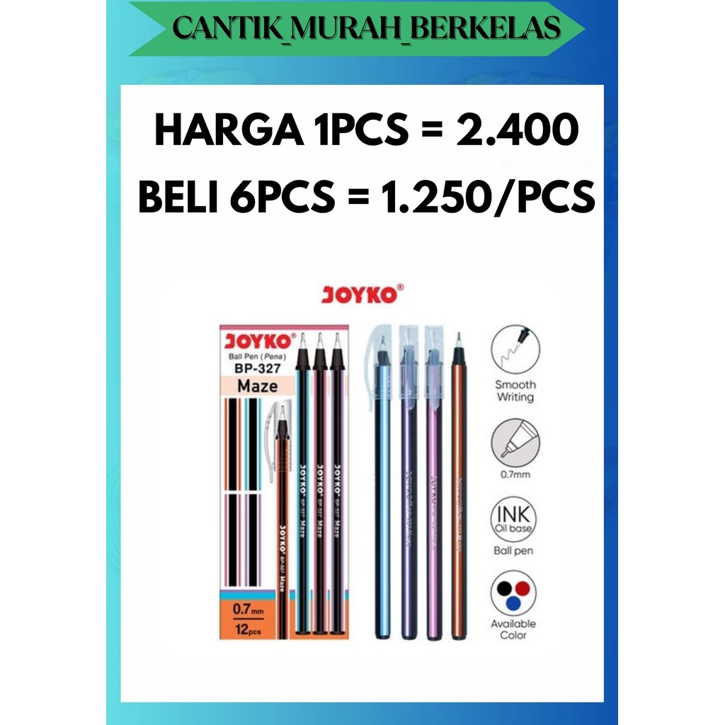 

CMB [ECERAN 1 PCS] PULPEN JOYKO MAZE 0.7mm BP-327 N