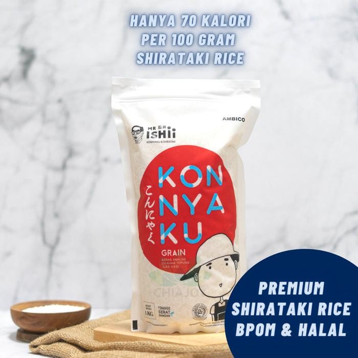 

Shirataki Rice Konnyaku / Beras Shirataki 1 KG Chiajoy untuk Diet