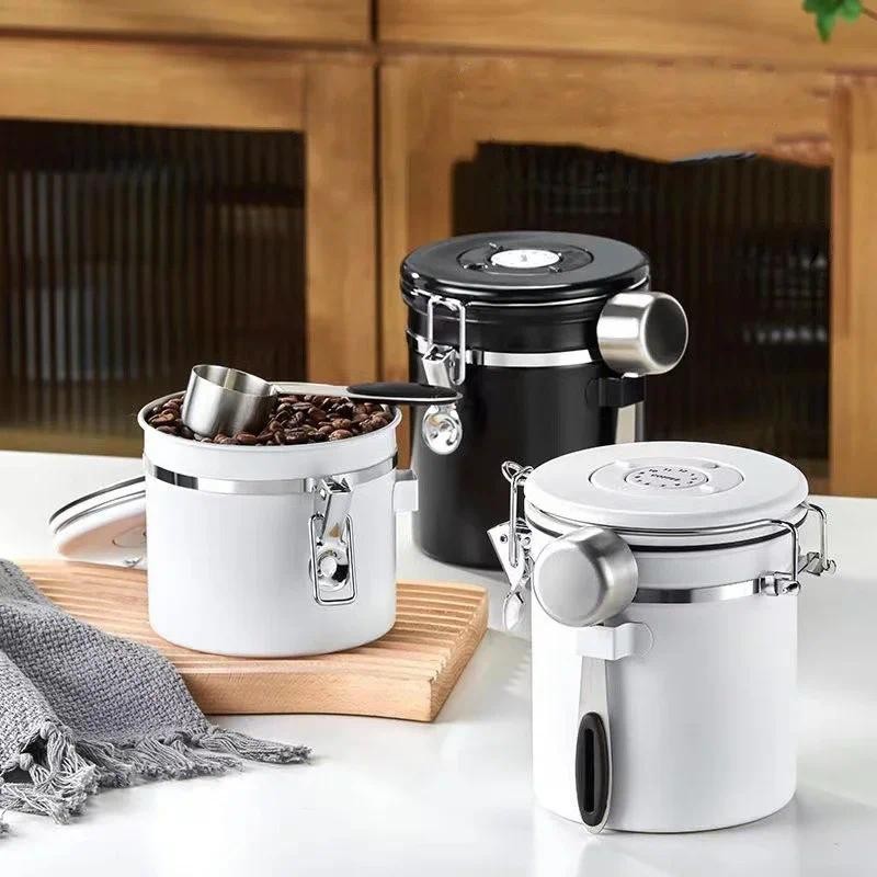

Large Capacity Coffee Beans Vacuum Storage Container Stainless Steel Airtight Container Grains Tea Nut Keep Fresh Storage Jar