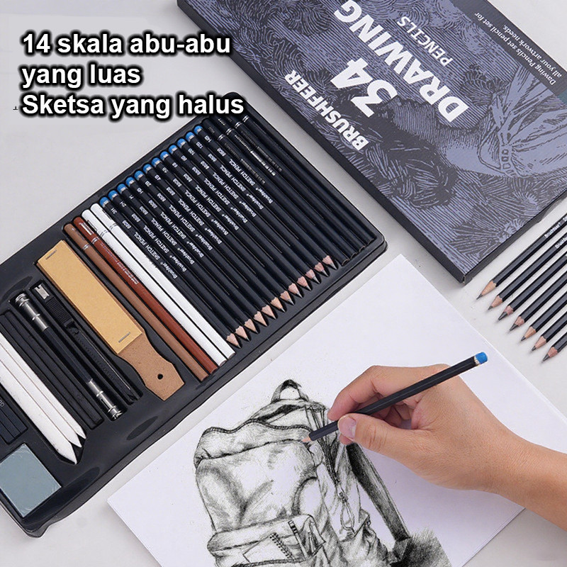 

Set Pensil Sketsa Lengkap 34 Pcs Alat Gambar Profesional untuk Pemula Kualitas Tinggi Cocok untuk Seluruh Kebutuhan Gambar