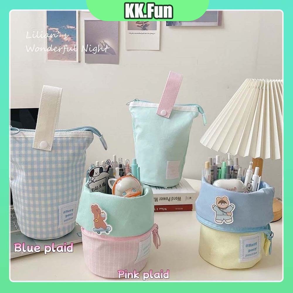 

Tong Canvas Tempat Pen / Berdiri Standing Pen Case / Case Tempat Pensil / Tempat Pulpen Di Meja Lucu