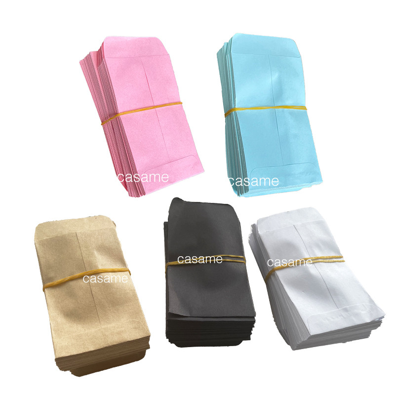 

6x10cm Pink Blue Pouch Paper Bag Gift Boy Girl Decoration Packaging Cute Candy Baby Shower Guest Small Mini Kraft wedding