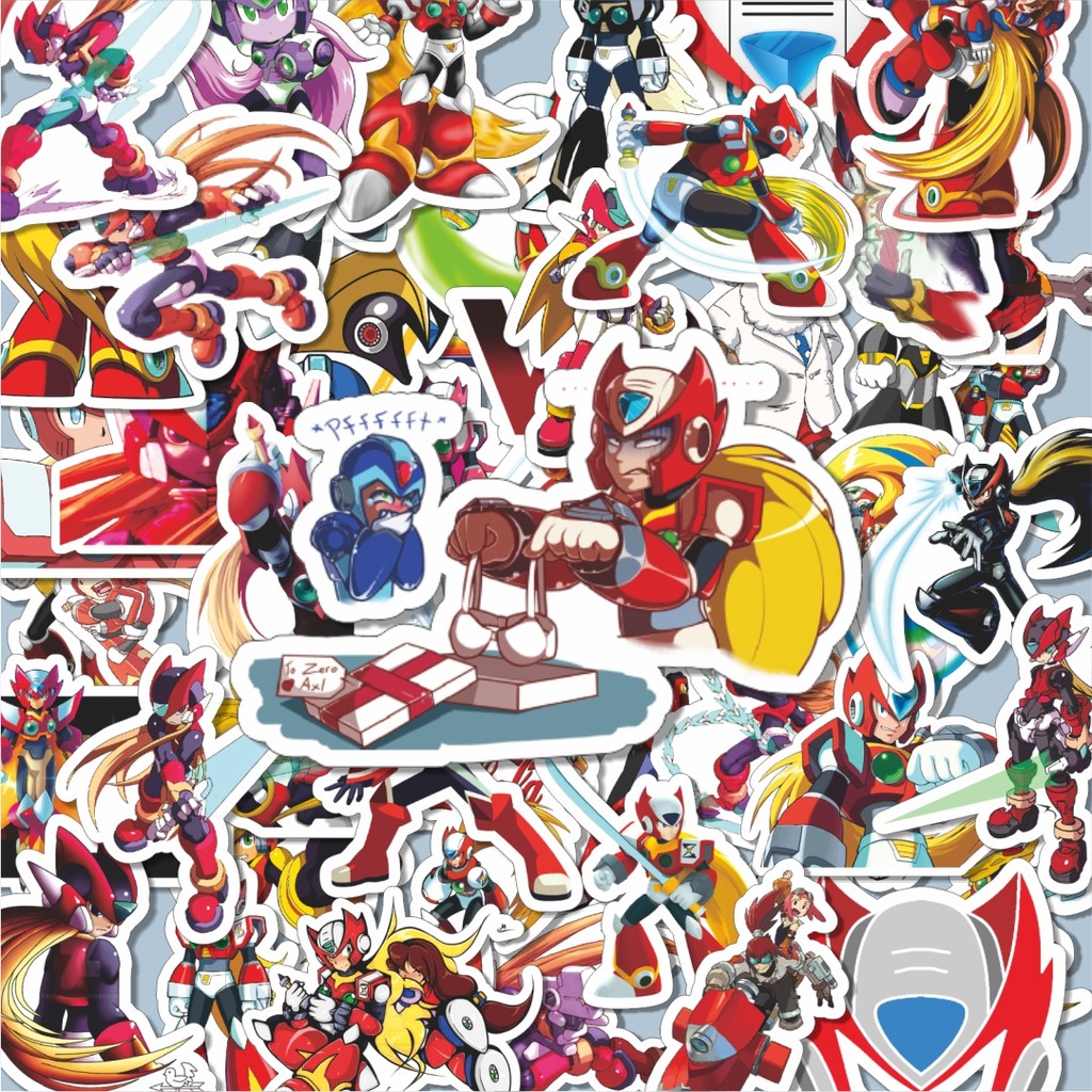 

100PCS Lucu Stiker Capsom Series Megaman Zero Stiker Aesthetic Stiker Anti Air Stikers Berperekat Waterproof sticker decal buat Motor Helm Buku Journal Koper Casing HP Laptop Botol Minum Hadiah anak