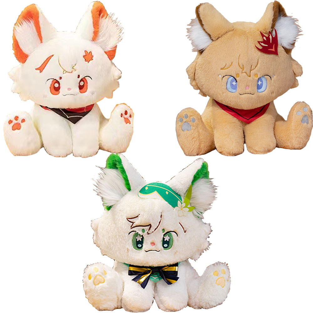 Genshin Impact Plush Toys Kaedehara Kazuha Plushie Anime Game Tartaglia Cat Venti Doll Toys Soft Stu