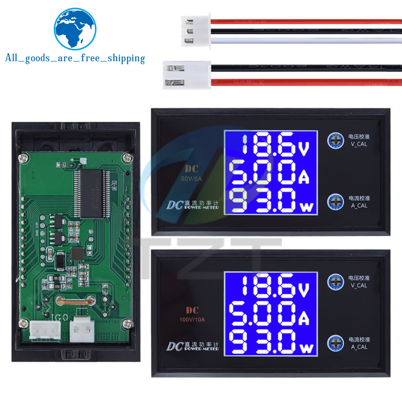 LCD Digital Voltmeter Ammeter Wattmeter Voltage Current Power Meter Volt Detector Tester Monitor 48V
