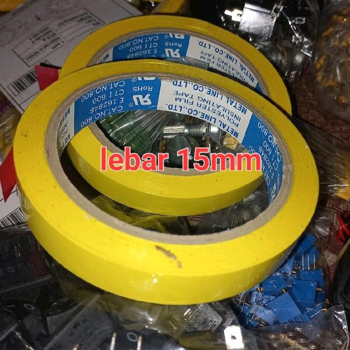 

isolasi tahan panas lebar 15mm solasi trafo ferit lakban travo isolator anti kuning 1.5cm 1