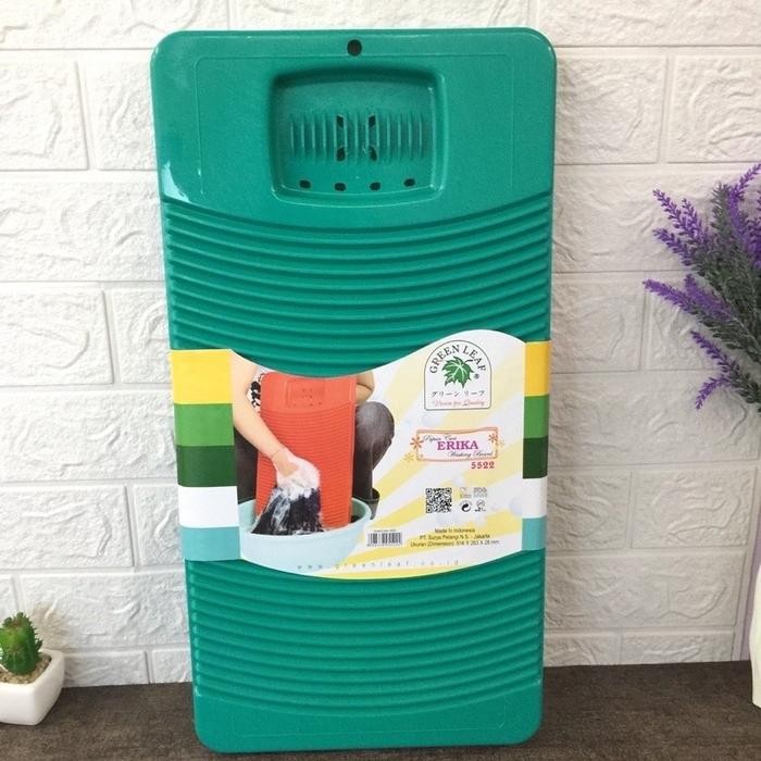 PAPAN CUCI BESAR PAPAN CUCI PLASTIK PAPAN CUCI BAJU PAPAN PENGGILAS  ERIKA GREEN LEAF ASVITA - HIJAU